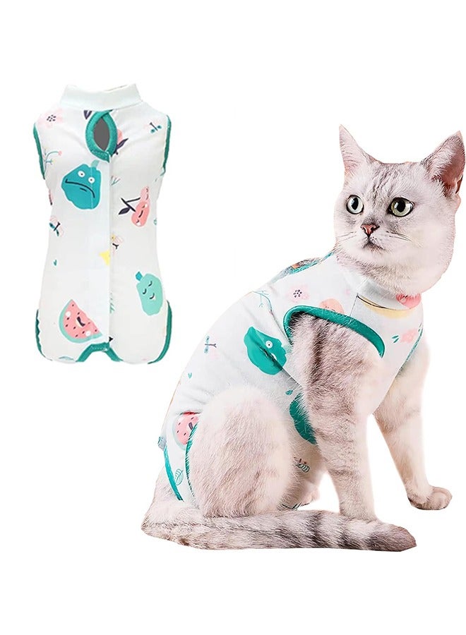 Dog/Cat Recovery Suit, Cat Onesie After Surgery Anti Licking Wounds for Cats/Dogs, Cat Surgery Recovery Suit, Cat Spay Recovery Suit Female(Green, XL) - Image 1