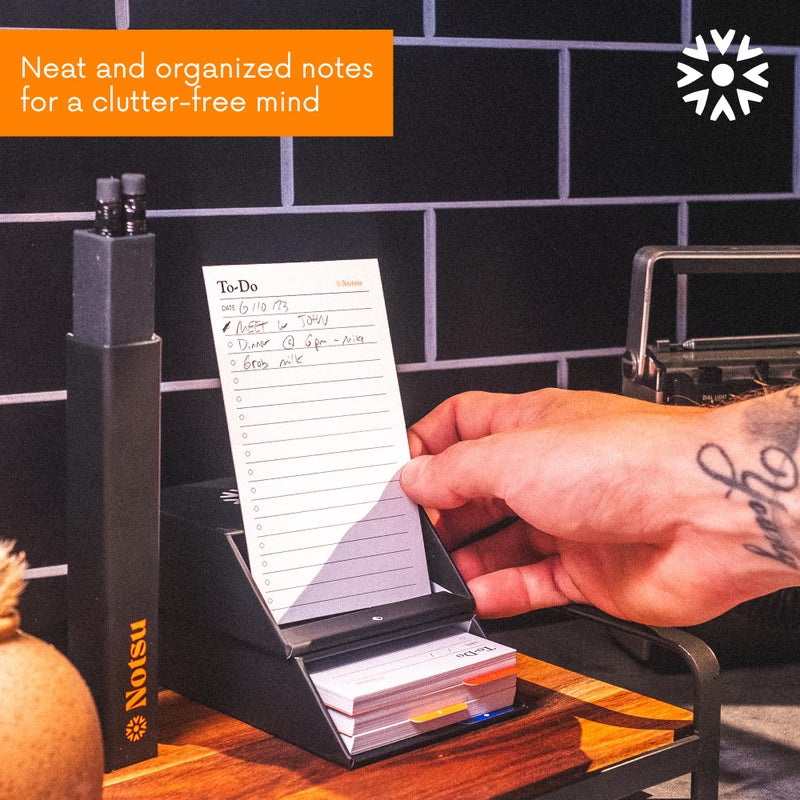 Notsu To Do List Grid Index Cards 3x5 | 50 Task Planner Vertical Notecards - Image 3