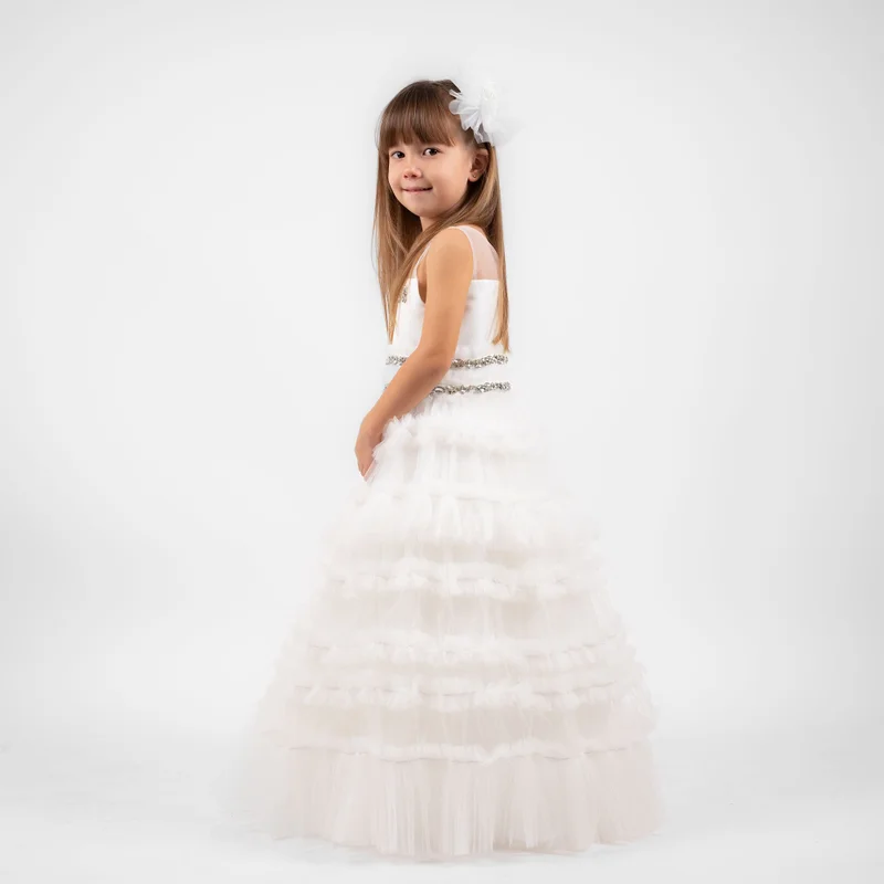 Via Bambino GAGA White Dress 23M10