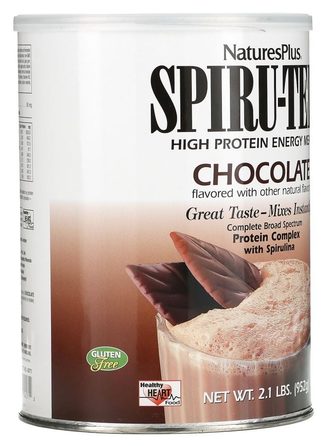 NaturesPlus Spiru-Tein High Protein Energy Meal Chocolate 2.1 lbs. (952 g) - Image 2
