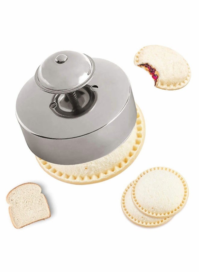 Sandwich Cutter and Sealer, 3.54 Inch Stainless Steel Round Sandwich Cutter  - Image 1
