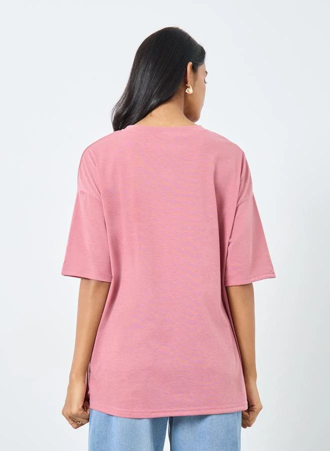 Take Two Take Two Graphic Print Short Sleeve Oversized T-Shirt