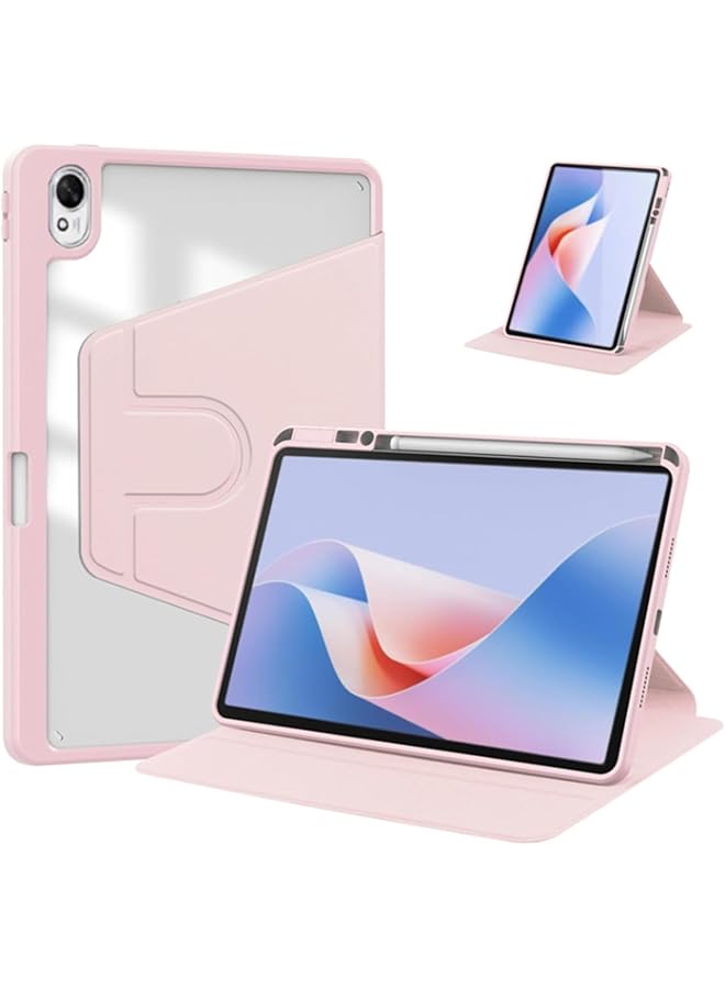 erorex Tablet Case Compatible With Huawei Matepad 11.5"S 2024 Cover Clear Acrylic Multi Angle Hard Pc Case With Pen Holder Protective Stand Cover (Pink)  - Image 1