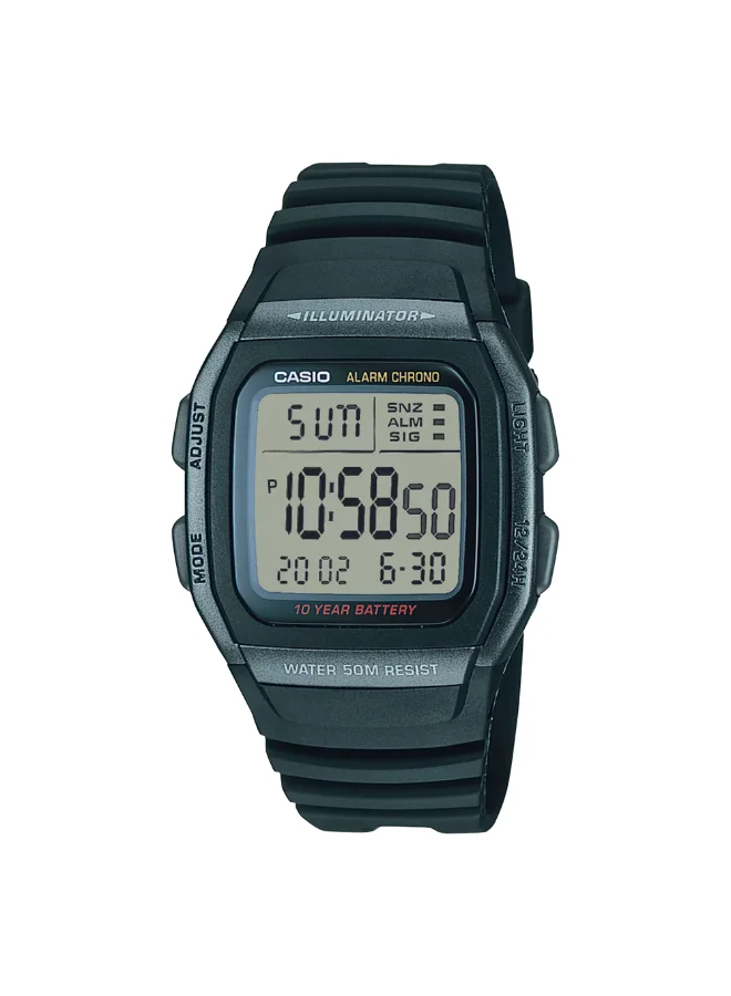 CASIO Men's Resin Digital Watch W-96H-1B - 35.7 mm