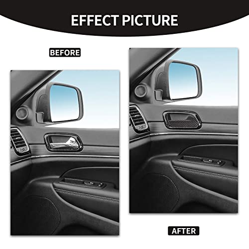 CheroCar for Jeep Grand Cherokee Inner Door Handle Bowl Trim Cover Decoration for Jeep Grand Cherokee 20112025 Interior Accessories Carbon Fiber - Image 3