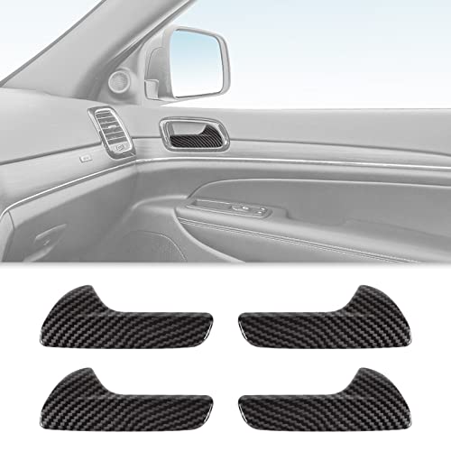 CheroCar for Jeep Grand Cherokee Inner Door Handle Bowl Trim Cover Decoration for Jeep Grand Cherokee 20112025 Interior Accessories Carbon Fiber - Image 1