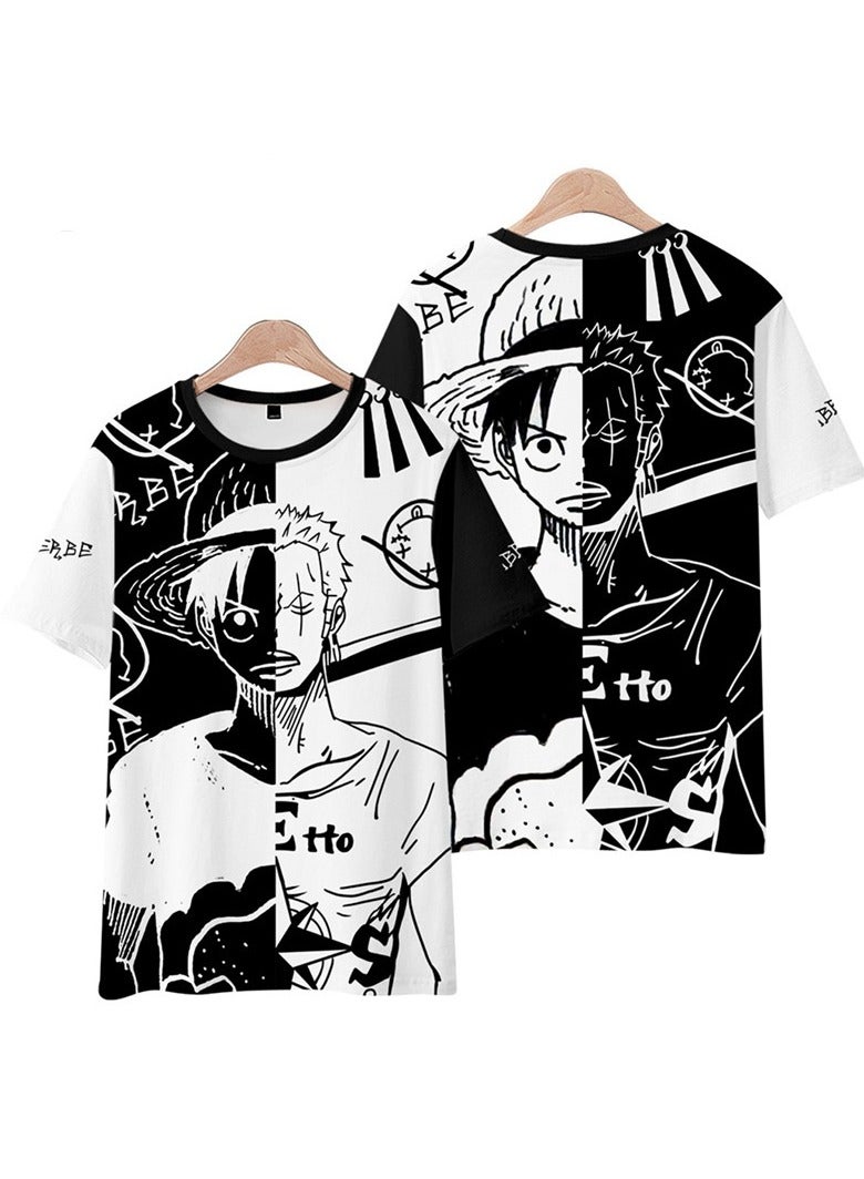 KUYING New One Piece Loose Round Neck Short Sleeved Shirt  - Image 1