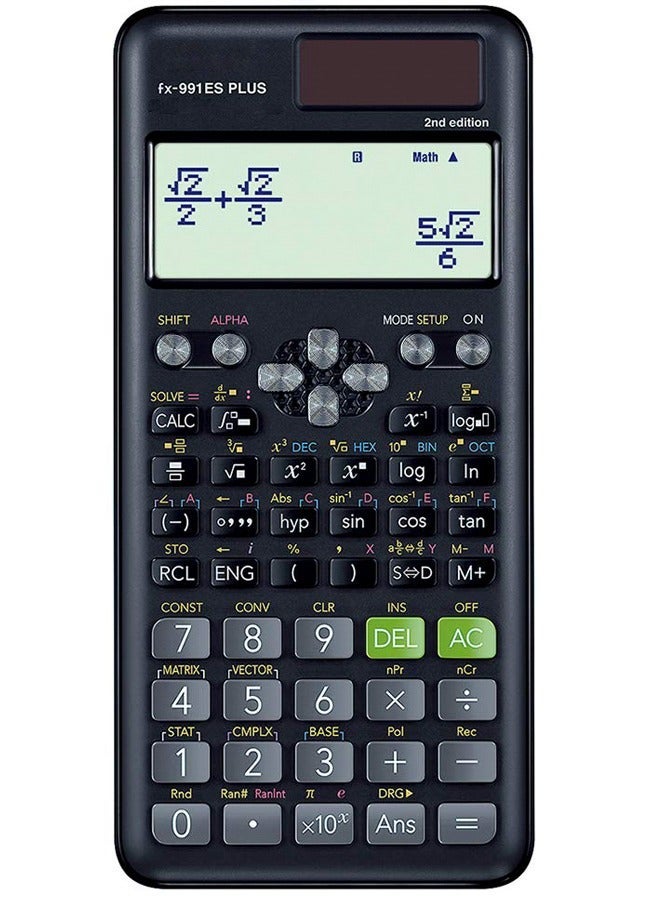 Fx-991Es Plus 2nd Edition Scientific Calculator Black - Image 1