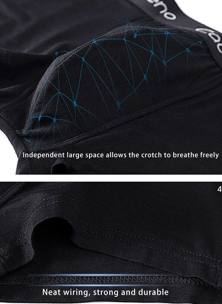 Cacti Keno 4-Pack Men's 95% Cotton Boxer Shorts Breathable Soft Underwear Summer High Stretch Seamless Underwear  - Image 3