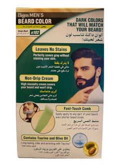 Bigen Men's No Ammonia Beard Color - Brown Black B102  - Image 2