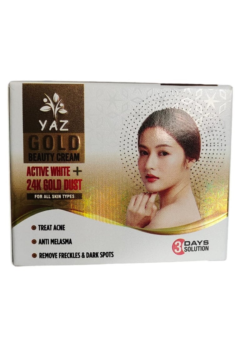 YAZ Gold Beauty Cream Active White + 24K Gold Dust