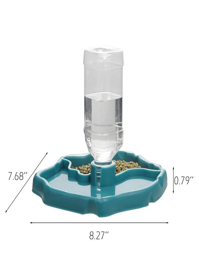 IBWell 2-in-1 Reptile Water Bowl Food Dish with Bottle Automatic Reptile Feeder for Turtle, Bearded Dragon, Lizard Gecko Water Bowl Food Dish - Image 2