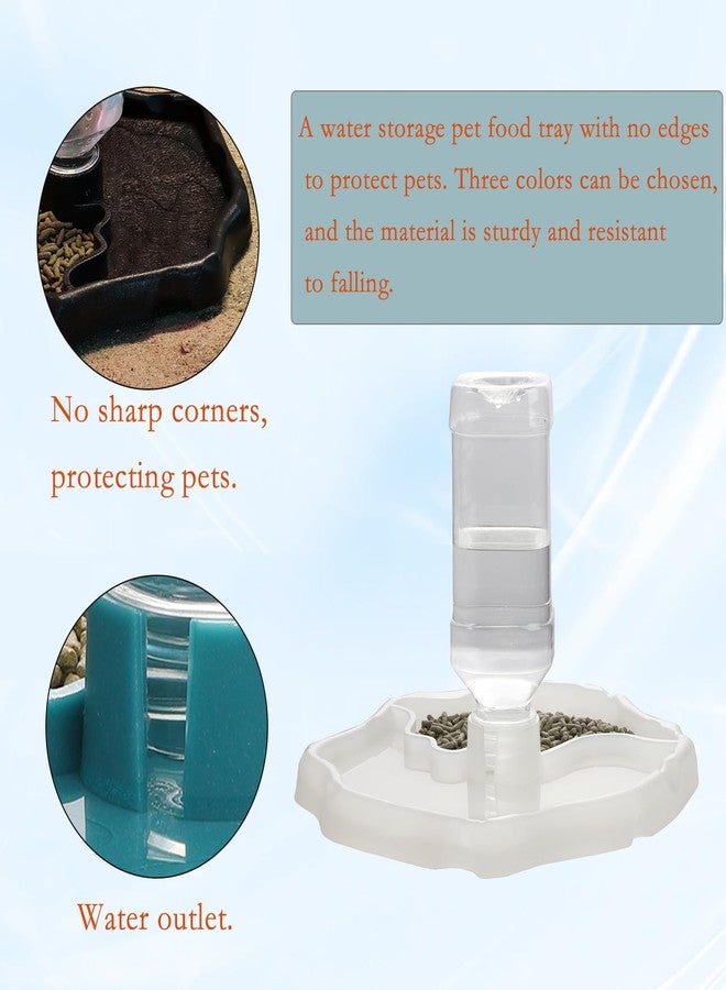 IBWell 2-in-1 Reptile Water Bowl Food Dish with Bottle Automatic Reptile Feeder for Turtle, Bearded Dragon, Lizard Gecko Water Bowl Food Dish - Image 3