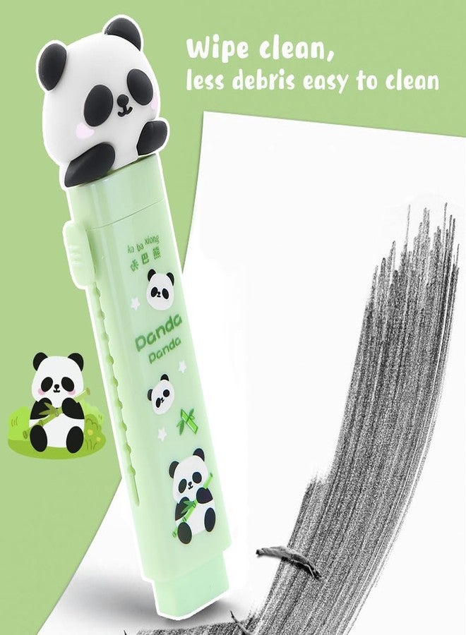 Geluode Cute Astronaut Peach Girl Unicorn Panda Sliding Eraser - 4 Pcs with 4 Refills for Kids Boys Girls School Supplies - Image 5