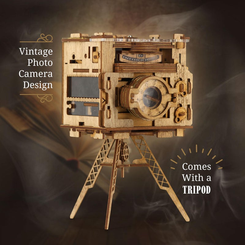 iDventure Cluebox PRO - Sherlock's Camera - Escape Room Game - sequential Puzzle Box - 3D Wooden Puzzle for Adults - Brain Teaser - Birthday Gift Gadget for Men and Women - Money Box - Image 3