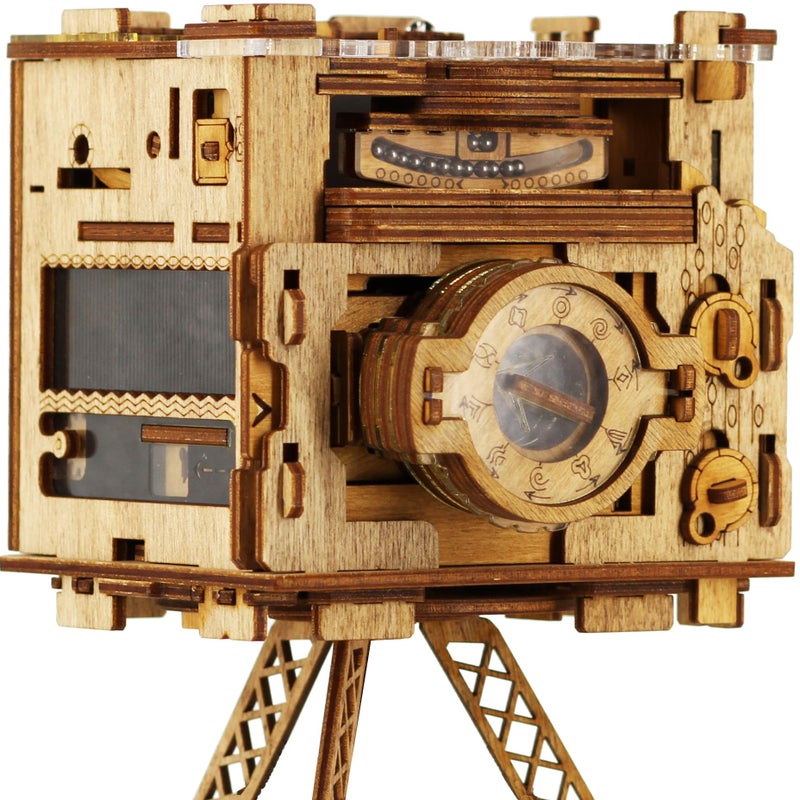 iDventure Cluebox PRO - Sherlock's Camera - Escape Room Game - sequential Puzzle Box - 3D Wooden Puzzle for Adults - Brain Teaser - Birthday Gift Gadget for Men and Women - Money Box - Image 1
