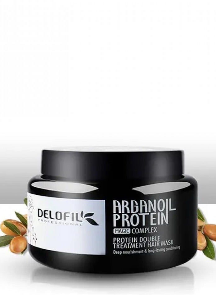 DELOFIL Argan Oil Protein Protein Double Treatment Hair Mask 500 ml - Image 2