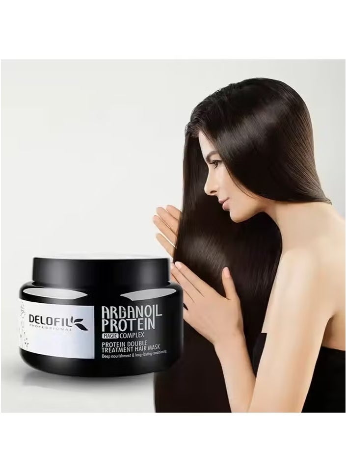 DELOFIL Argan Oil Protein Protein Double Treatment Hair Mask 500 ml - Image 3
