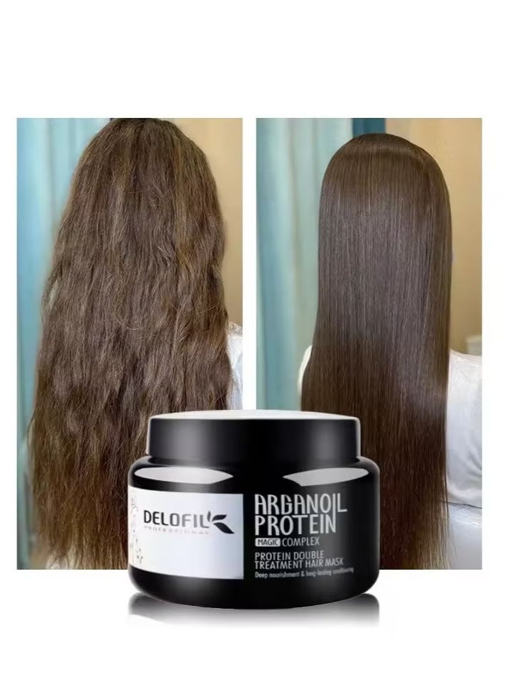 DELOFIL Argan Oil Protein Protein Double Treatment Hair Mask 500 ml - Image 1