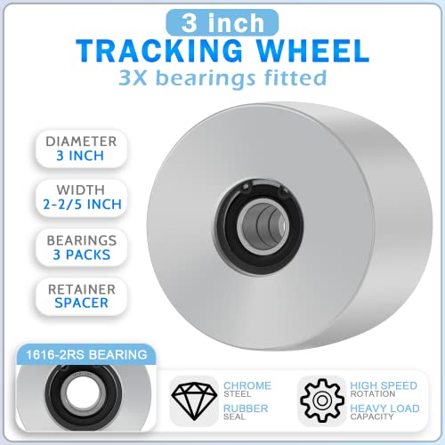 Yoursme 2" x 72" Belt Grinder Wheel Set Complete Wheel Kit Aluminum Wheel Crowned for Knife Grinder 4" Drive 5/8" Bore 3" Track 2" Idler (4" 5/8-3" - 2") - Image 5