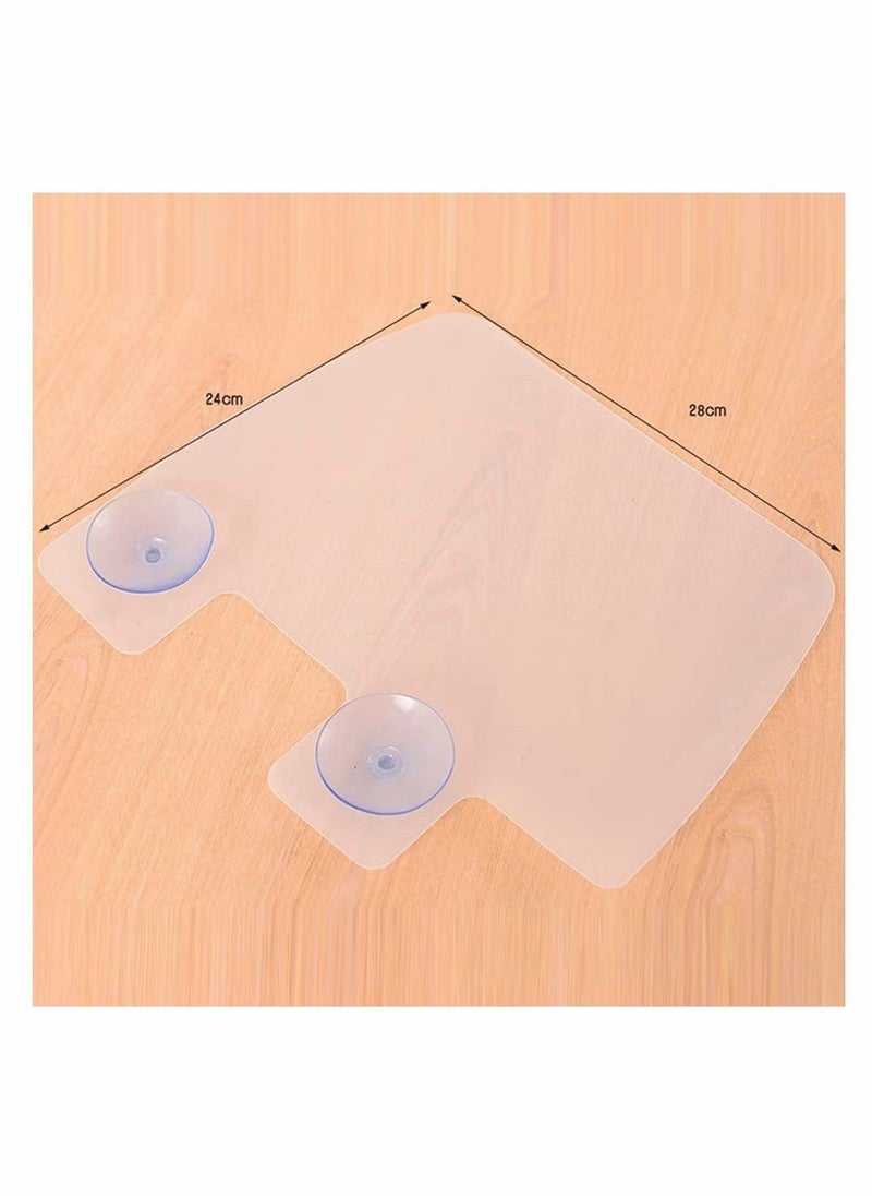 SYOSI - Kitchen Sink Splash Plate, Water Shield, Dishwasher Washing Baffle, Kitchen Sink Plate, Protective Cover, With Suction Cup, Sink Splash Baffle (3 Pieces) - Image 1