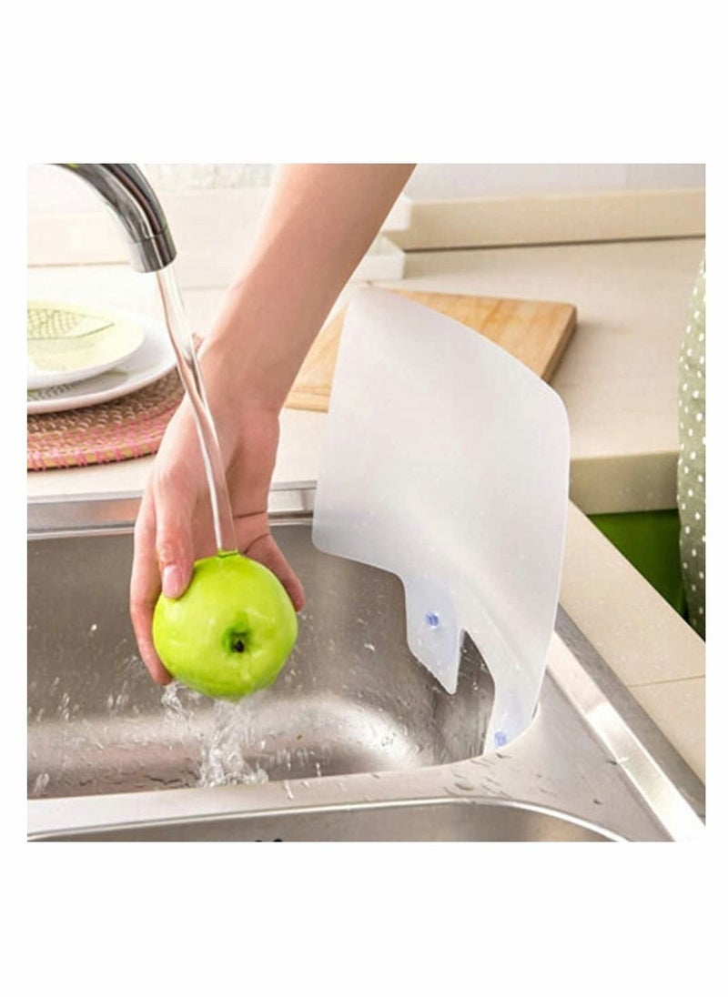 SYOSI - Kitchen Sink Splash Plate, Water Shield, Dishwasher Washing Baffle, Kitchen Sink Plate, Protective Cover, With Suction Cup, Sink Splash Baffle (3 Pieces) - Image 1