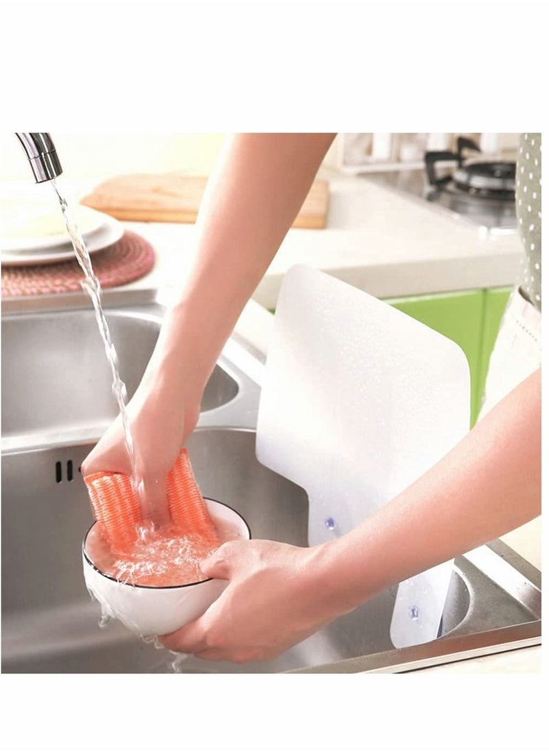 SYOSI - Kitchen Sink Splash Plate, Water Shield, Dishwasher Washing Baffle, Kitchen Sink Plate, Protective Cover, With Suction Cup, Sink Splash Baffle (3 Pieces) - Image 1