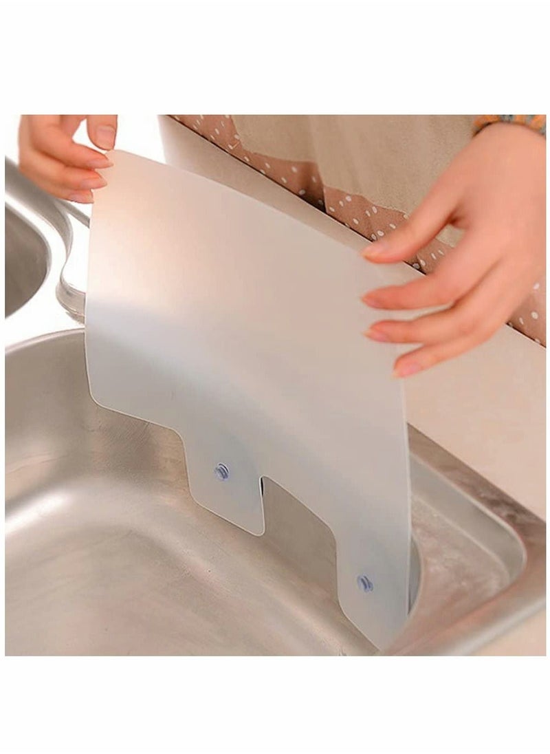 SYOSI - Kitchen Sink Splash Plate, Water Shield, Dishwasher Washing Baffle, Kitchen Sink Plate, Protective Cover, With Suction Cup, Sink Splash Baffle (3 Pieces) - Image 1