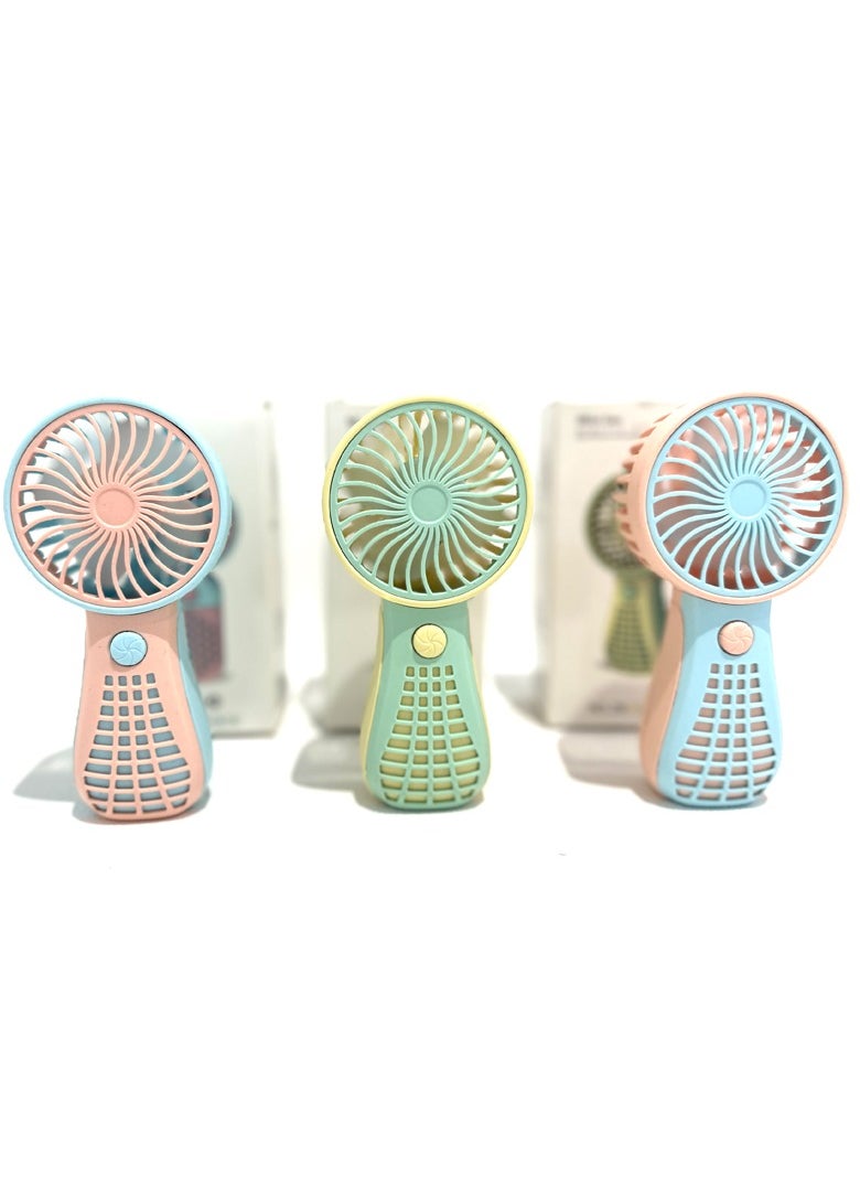 New Mini Small Fan USB Rechargeable Handheld Fan Portable Small Fan for Children and Students Outdoor Portable Small Fan