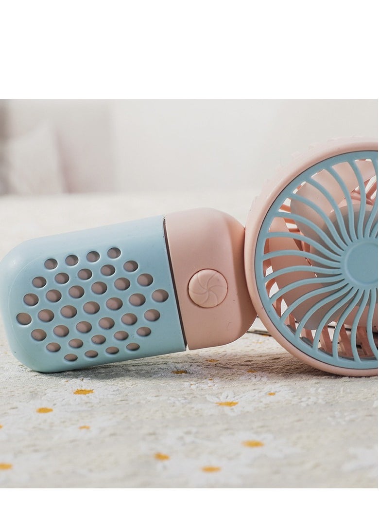 New Mini Small Fan USB Rechargeable Handheld Fan Portable Small Fan for Children and Students Outdoor Portable Small Fan