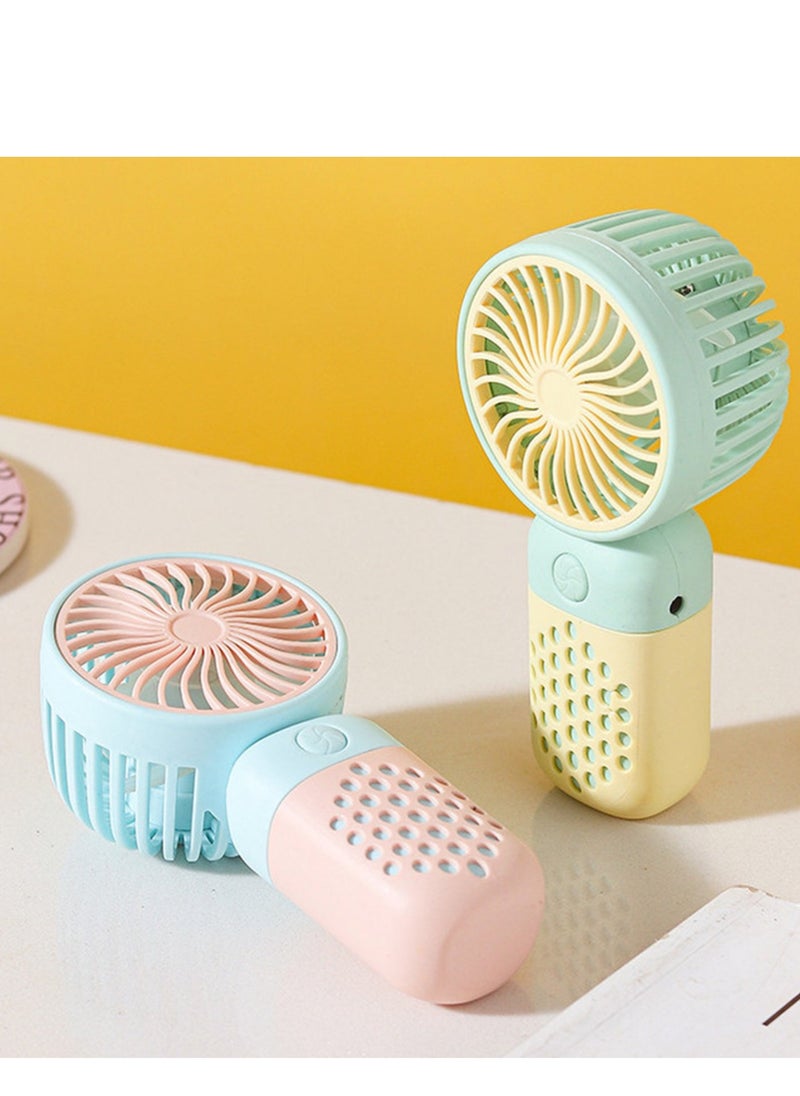 New Mini Small Fan USB Rechargeable Handheld Fan Portable Small Fan for Children and Students Outdoor Portable Small Fan