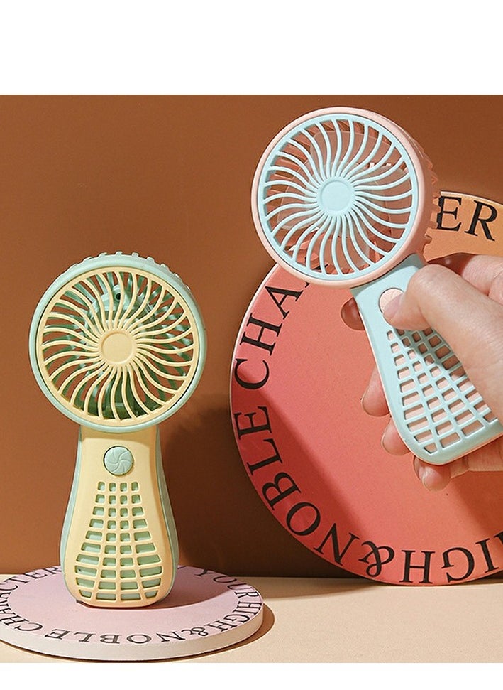 New Mini Small Fan USB Rechargeable Handheld Fan Portable Small Fan for Children and Students Outdoor Portable Small Fan