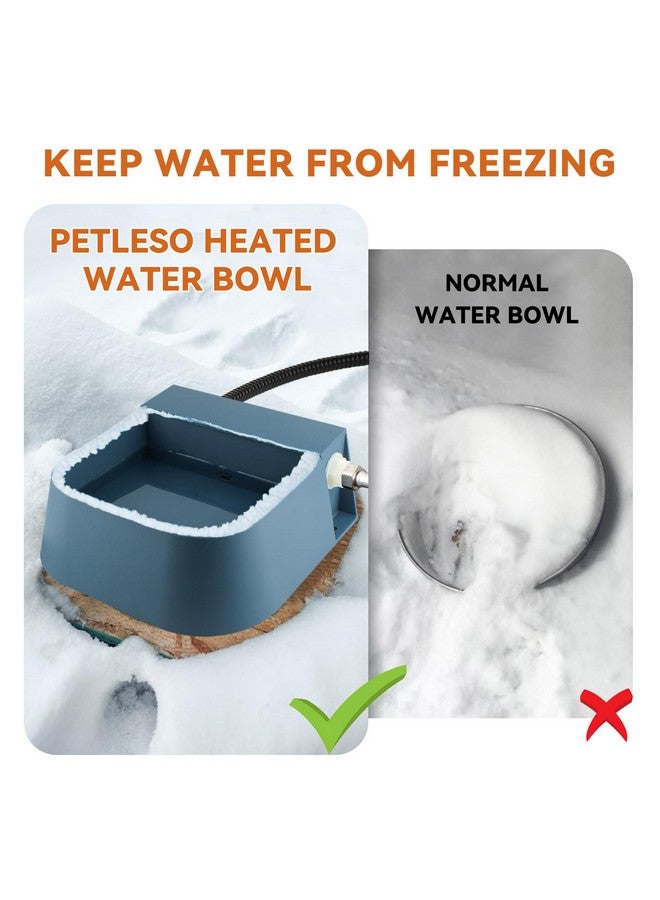 PETLESO Heated Water Bowl Automatic Dog Waterer, Heated Dog Bowl with Auto Fill, Water Waterer with Heater for Dogs, Cats, Chickens, Feral Animals, 2L - Image 4