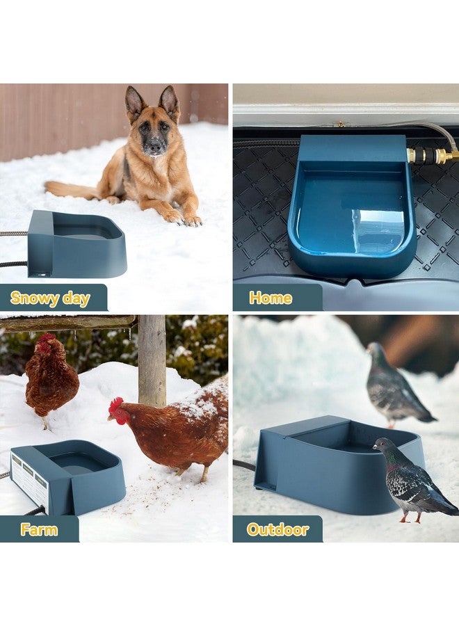 PETLESO Heated Water Bowl Automatic Dog Waterer, Heated Dog Bowl with Auto Fill, Water Waterer with Heater for Dogs, Cats, Chickens, Feral Animals, 2L - Image 2