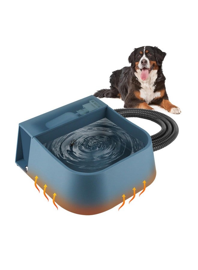 PETLESO Heated Water Bowl Automatic Dog Waterer, Heated Dog Bowl with Auto Fill, Water Waterer with Heater for Dogs, Cats, Chickens, Feral Animals, 2L - Image 1