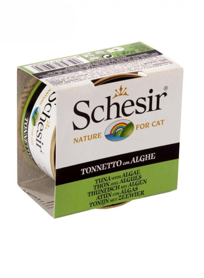 Schesir Cat Adult Wet Food Tuna With Algae Flavor 85g Pack Of 7