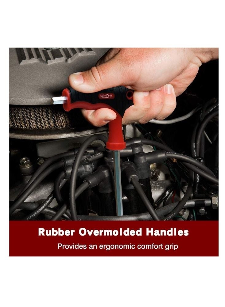 T-Handle Hex Key Wrench Set – 7-Piece Long Arm Allen Key Tools - Image 5