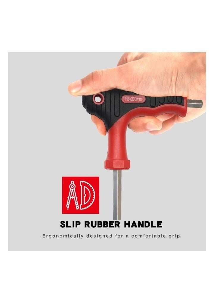 T-Handle Hex Key Wrench Set – 7-Piece Long Arm Allen Key Tools - Image 3