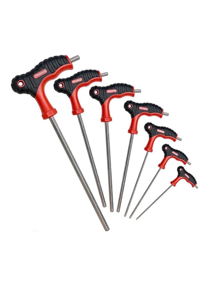 T-Handle Hex Key Wrench Set – 7-Piece Long Arm Allen Key Tools - Image 1
