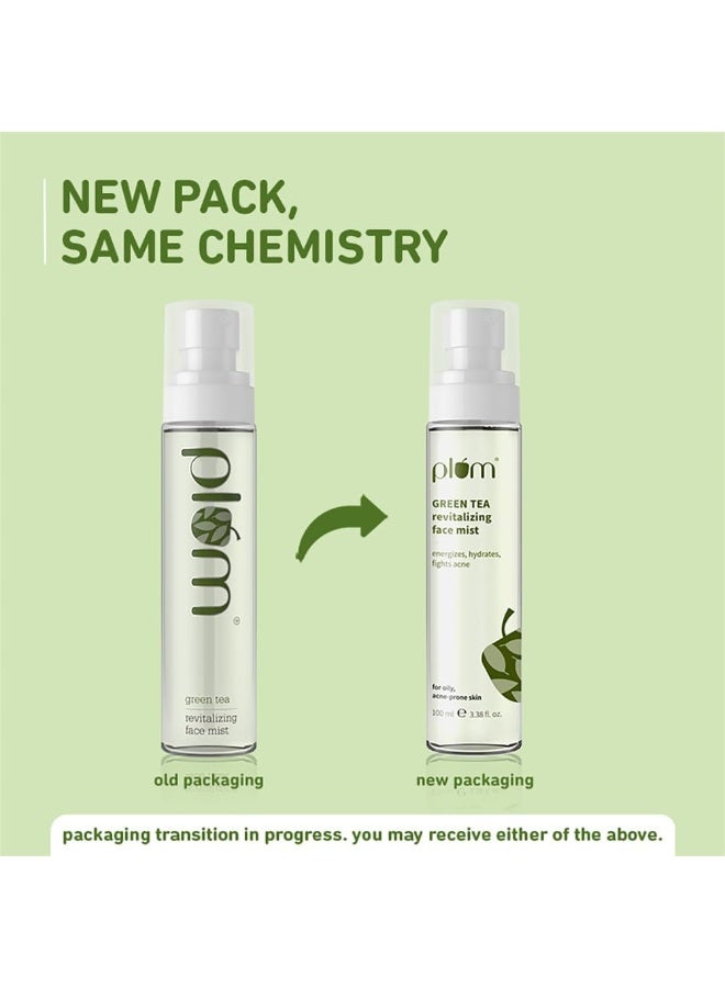 Plum Green Tea Revitalizing Face Mist 100ml | Refreshing Hydrating Facial Spray with Green Tea, Aloe And Glycolic Acid for Oily And Combination Skin, 3.38 fl oz - Image 3