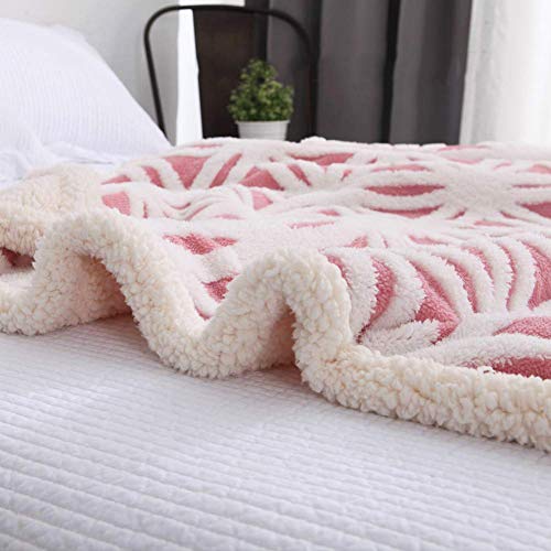 LOMAO Sherpa Fleece Blanket Fuzzy Soft Throw Blanket Dual Sided Blanket for Couch Sofa Bed (Pink, 60''x 80'') - Image 5