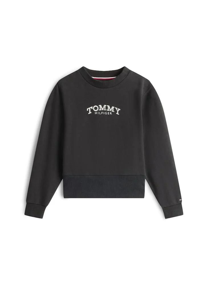 Tommy Hilfiger Black Kids Set Crew Neck T-shirt and Pant Set for Women | Best Price UAE
