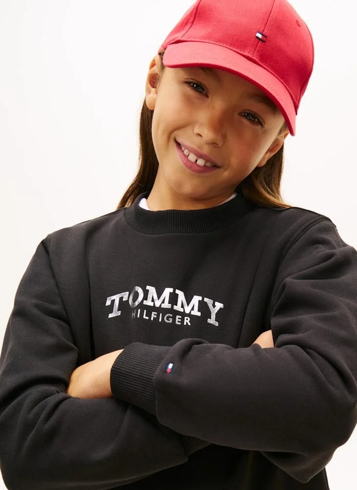 Tommy Hilfiger Black Kids Set Crew Neck T-shirt and Pant Set for Women | Best Price UAE