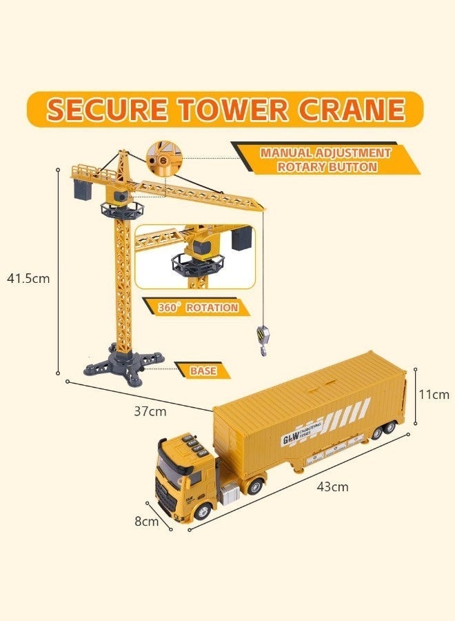 50 Pieces Diecast Vehicles, Construction Toys for Boys Ages 3-7: Construction Truck Playset, Car Truck Toys for Toddlers - Crane Digger Excavator Dump Truck, Construction Vehicle Toys, Gifts for Boys Ages 3 4 5 6 7 - Image 2