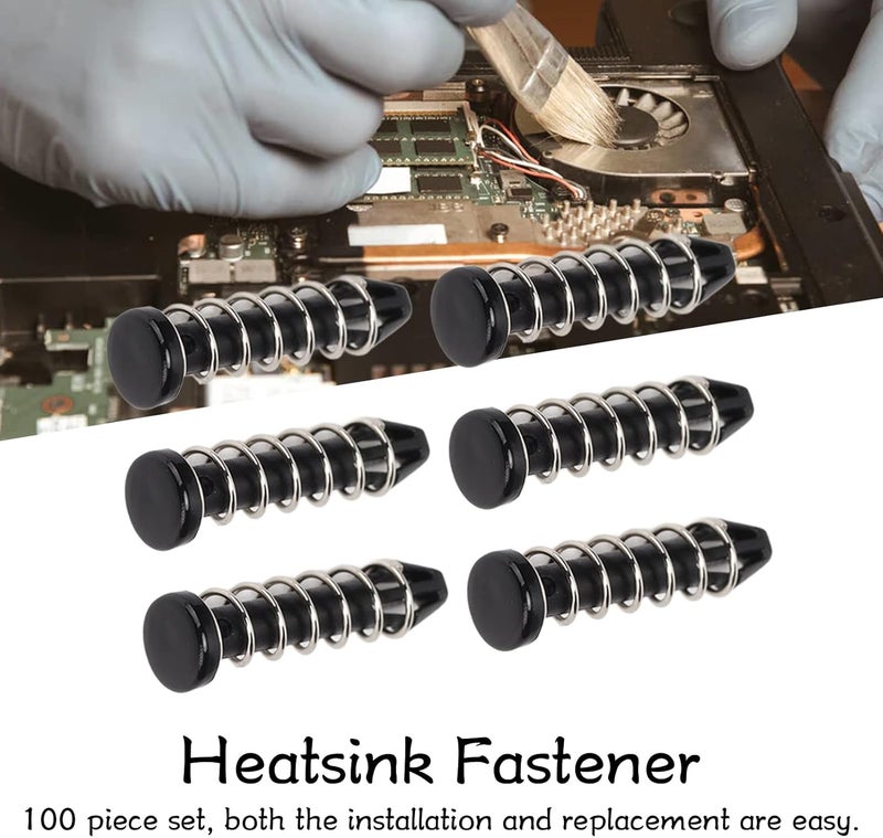 klarako Heat Sink Cooler Mounting Clip, 18.6mm Heat Sink Cooler Mounting Clip Plastic Fastener Set Kit with Firmer Fixing for Quick Heat Dissipation - Image 2