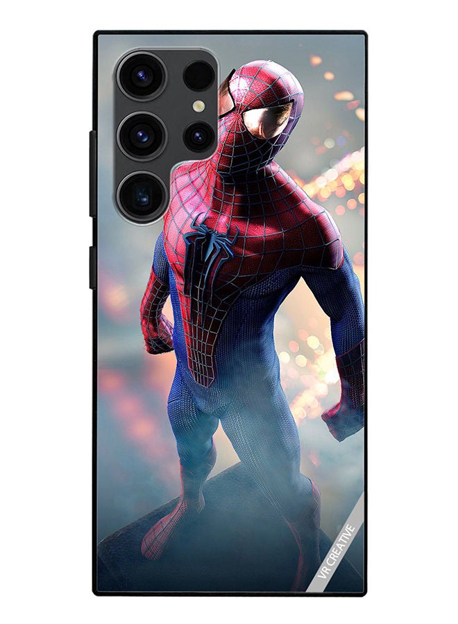 VR CREATIVE Protective Case Cover For Samsung Galaxy S23 Ultra 5G Spiderman Design Multicolour - Image 1