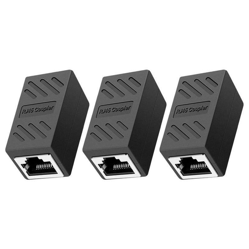 3 Pack Female to Female Ethernet Coupler Adapter Extends Cable Connection - Image 2