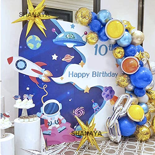 SHANAYA Starburst Cone Mylar Balloons, Star Foil Balloons, Point Star Balloons for Bachelorette Party Supplies, Birthday, Wedding, Photo Booth, Backdrop (PACK OF 2) (Gold) - Image 3