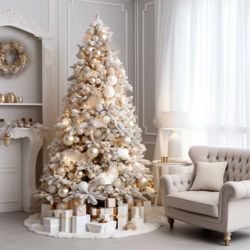 AISENO 48 Inch Christmas Tree Plush Skirt Decoration for Merry Christmas Party Faux Fur Christmas Tree Skirt Decorations - Image 5