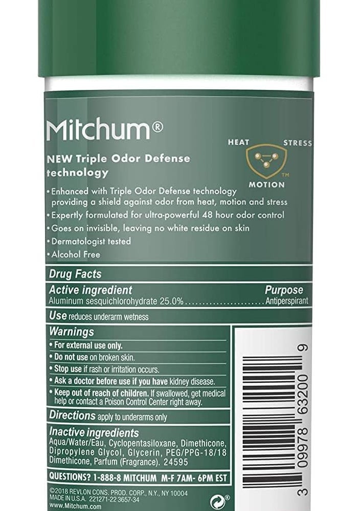 Mitchum Advanced Control Unscented Gel, Anti-Perspirant & Deodorant 3.4 oz - Image 2